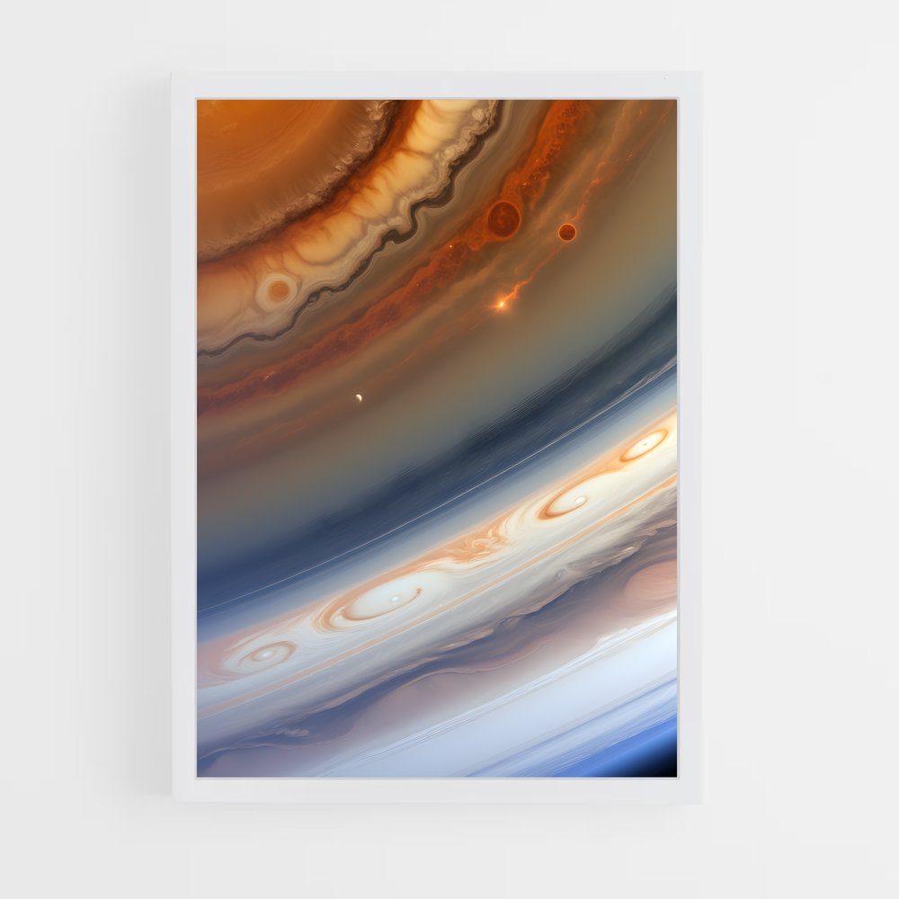 Poster Saturne Éblouissant – affiche Système solaire (vue 3)